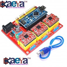 OkaeYa V4 Board + Arduino Nano Panel + A4988 Driver Plate (4 in 1 3D Printer Suit )