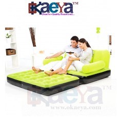 OkaeYa Velvet Air Sofa Cum Bed