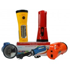 OkaeYa Plastic Solar Power Enabled LED Rechargeable Torch/Searchlight (Standard, Blue, Red, Orange, Yellow)