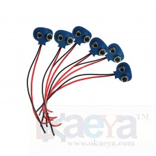 OkaeYa 9V Battery Clip Connectors - Pack of 10 Pieces
