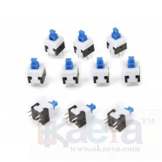 OkaeYa 10pcs 6-pin Self-locking Button Switch Button Mini Push Button 25V 1.5A